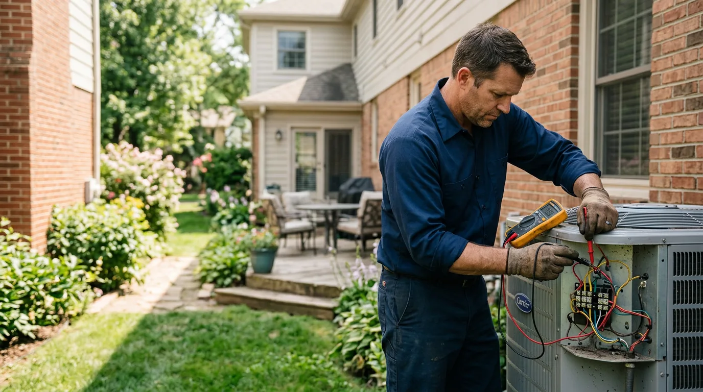 HVAC technician working near Mannsville, OK